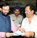 Mangal Prabhat Lodha with Prakash Javdekar